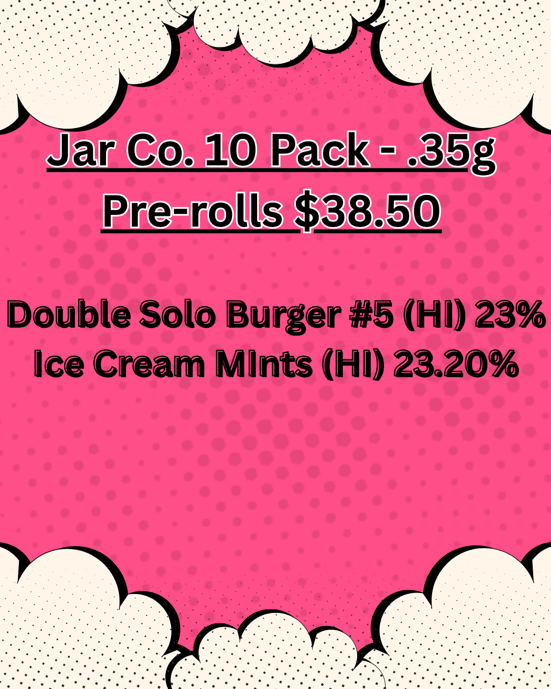 Jar Co. 10-pack .35g pre-rolls, $38.50